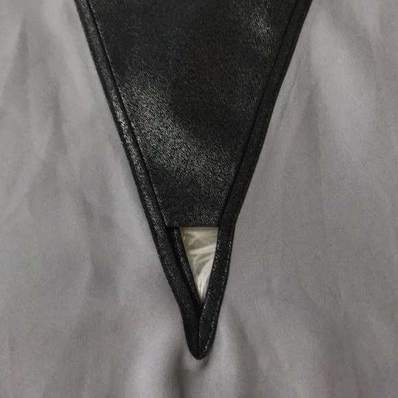 Grey and black glitter chiffon tank top - Picture 2 of 4